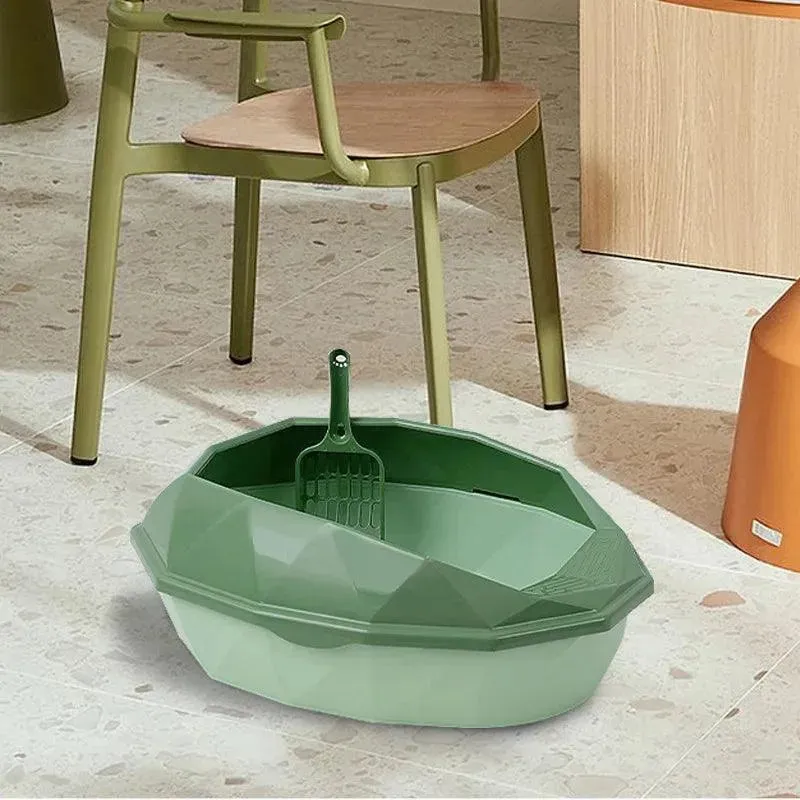 Semi-Closed Reusable Anti-Splash Cat Litter Box