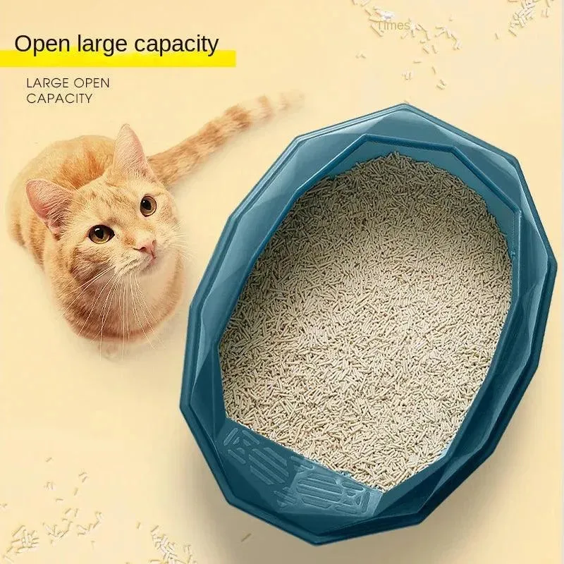 Semi-Closed Reusable Anti-Splash Cat Litter Box