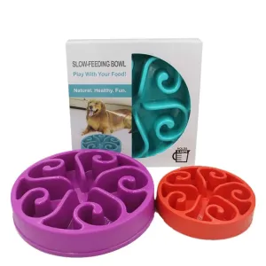 Slow Feeder Dog Bowl - Durable Pet Feeding Accessory for Enhanced Meal Times