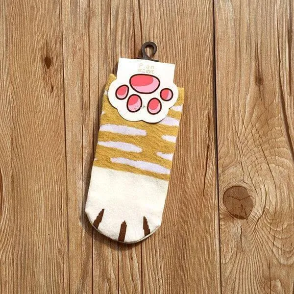 So Kawaii! Cotton Jacquard Paw Socks (4 Pairs)