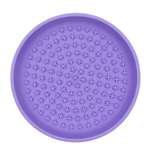 Talking Dog Club Lickables Licking Bowls for Dogs and Cats (Purple)