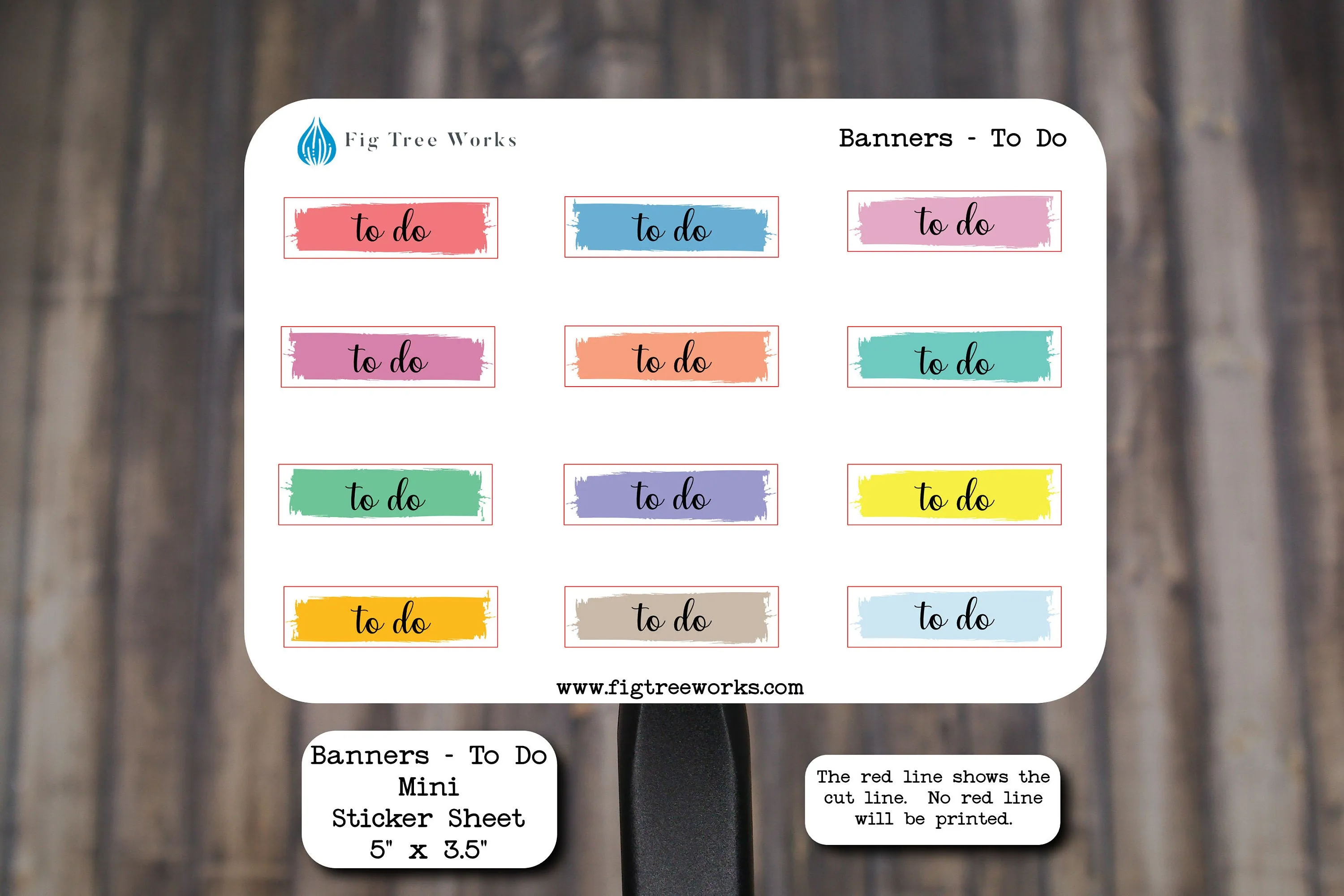 To Do Banners Mini Sticker Sheet  | Banner Planner Stickers for Planners, Journals and Notebooks  | Kiss Cut, Matte Finish