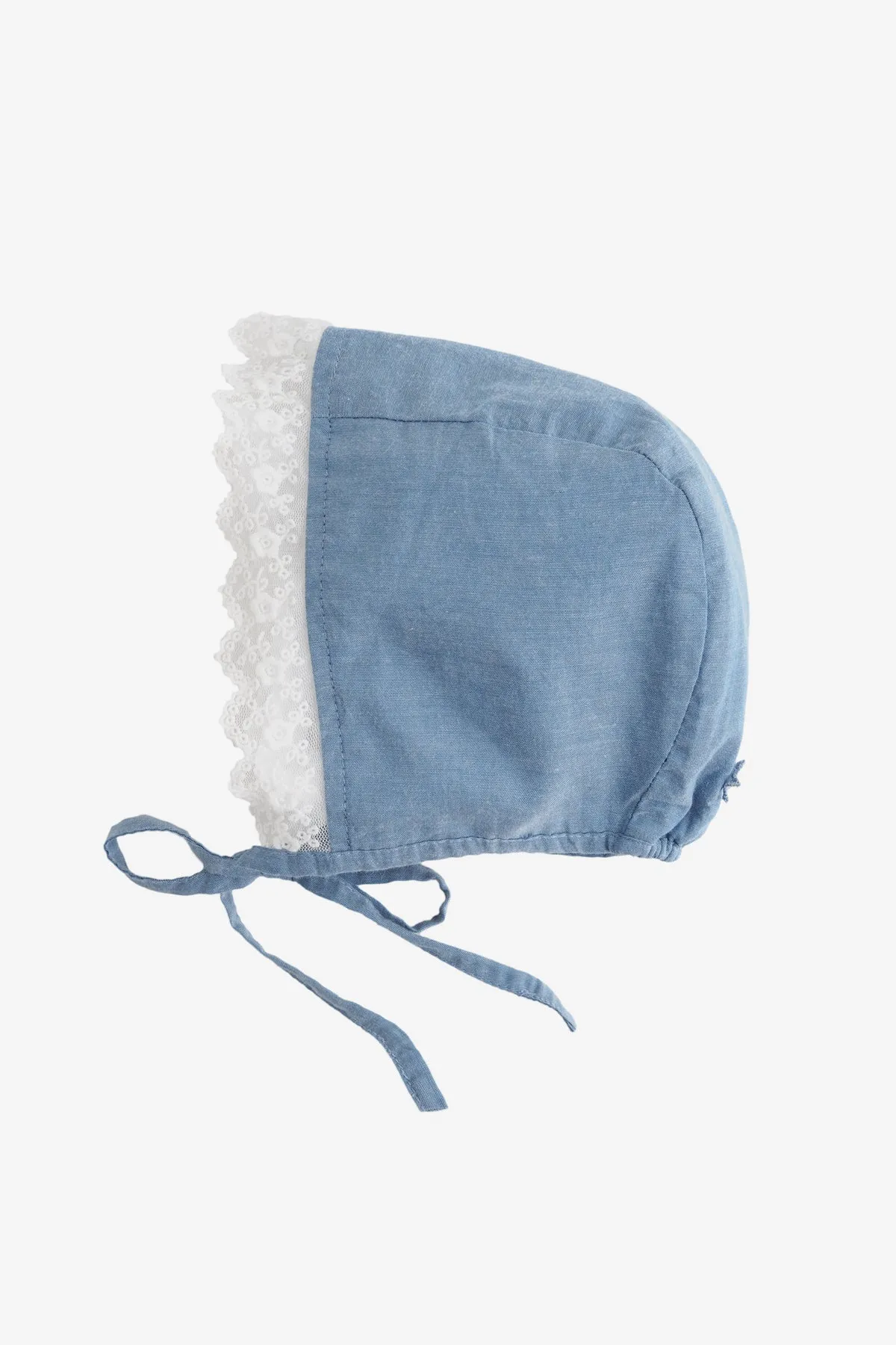 Tocoto Vintage Chambray Romper and Bonnet