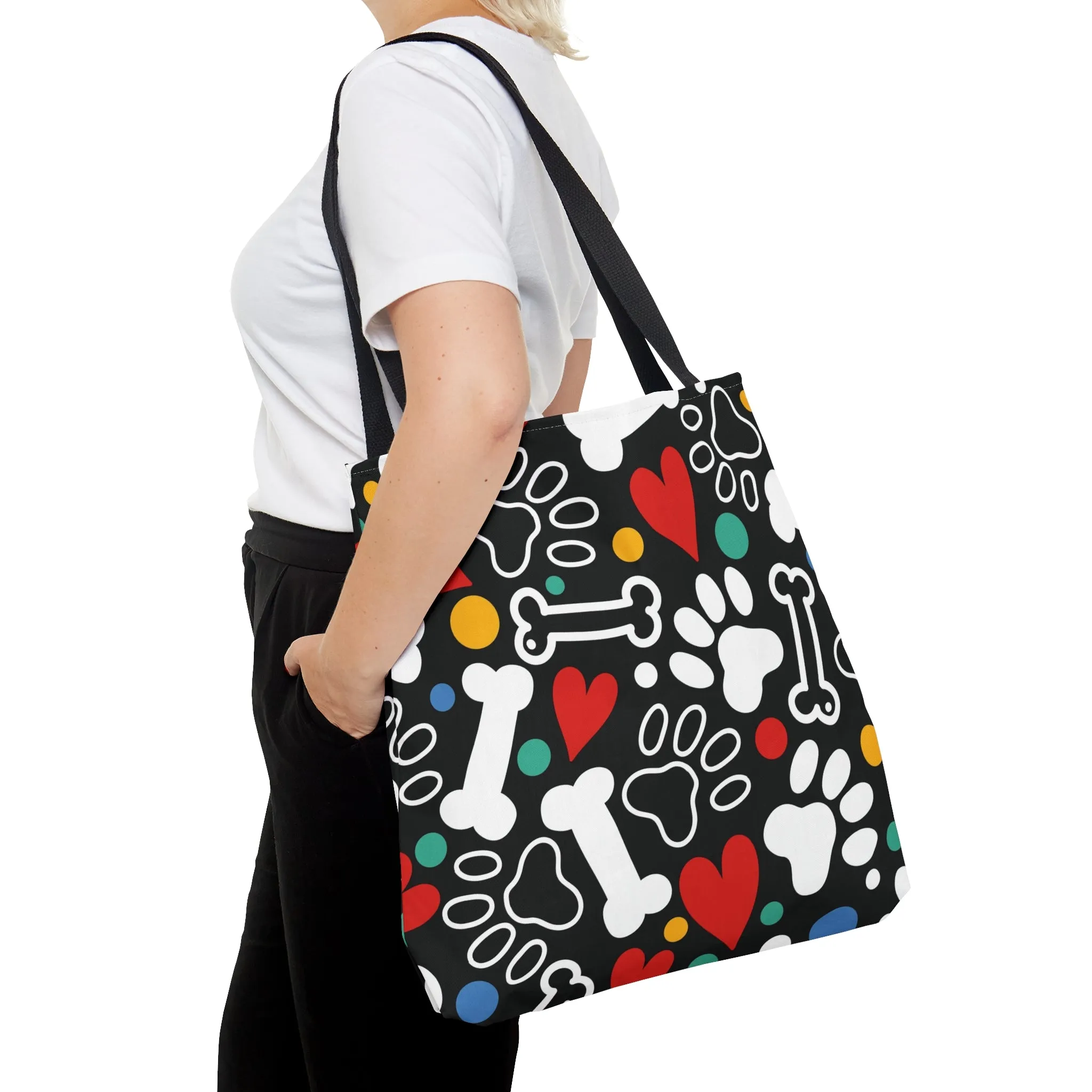 Tote Bag - AOP - Hearts and Paws