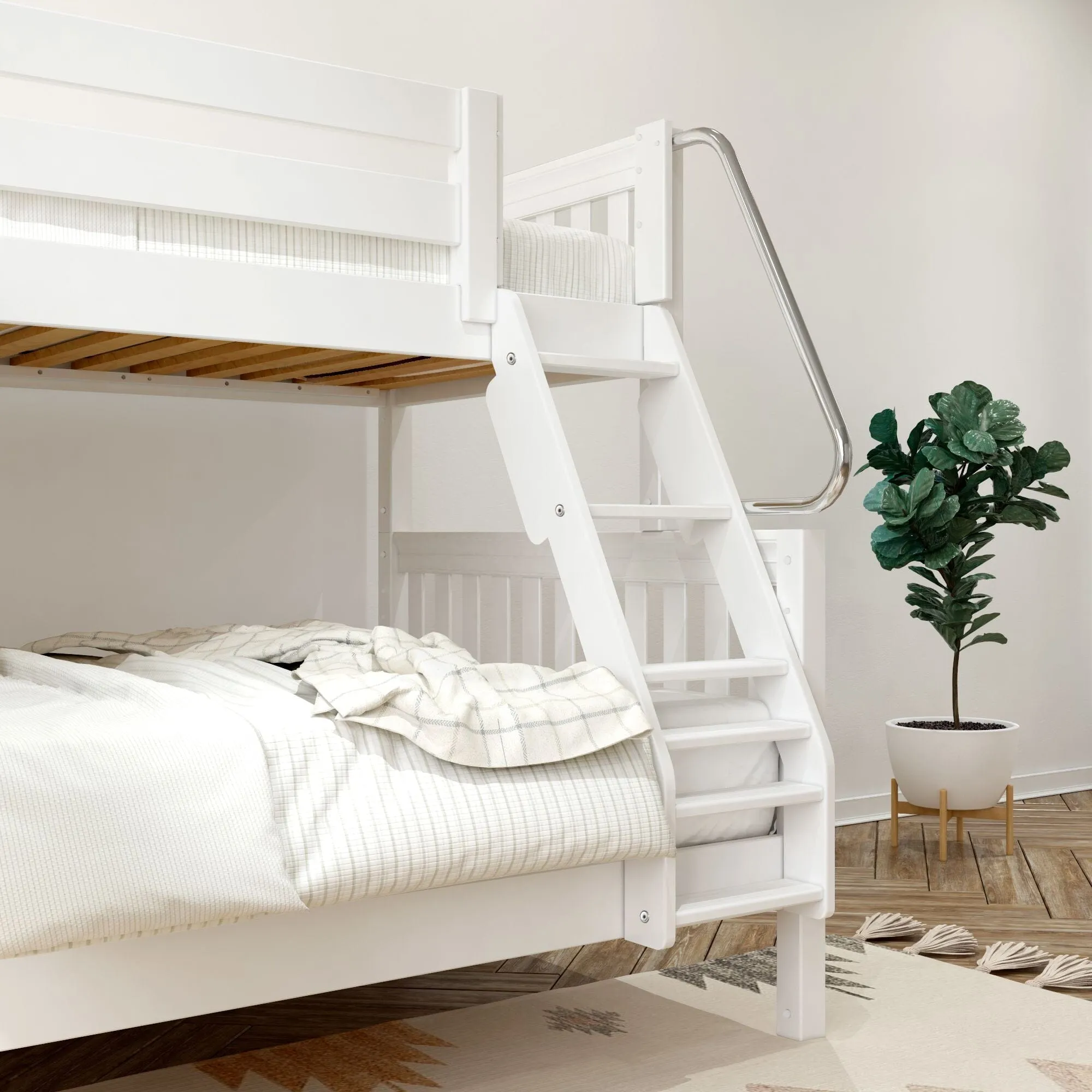 Twin over Full Medium Bunk Bed with Slide and Ladder