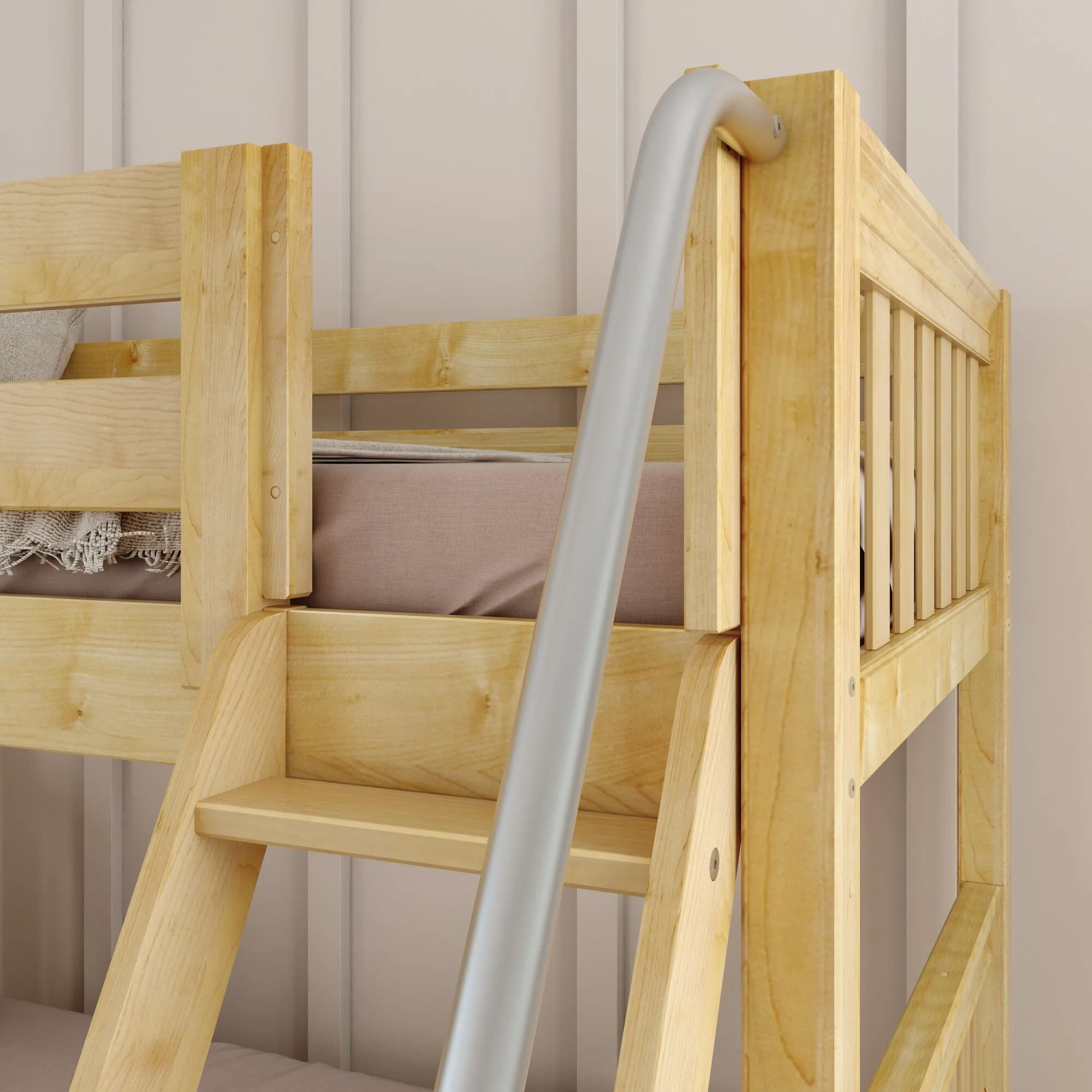 Twin over Full Medium Bunk Bed with Slide and Ladder