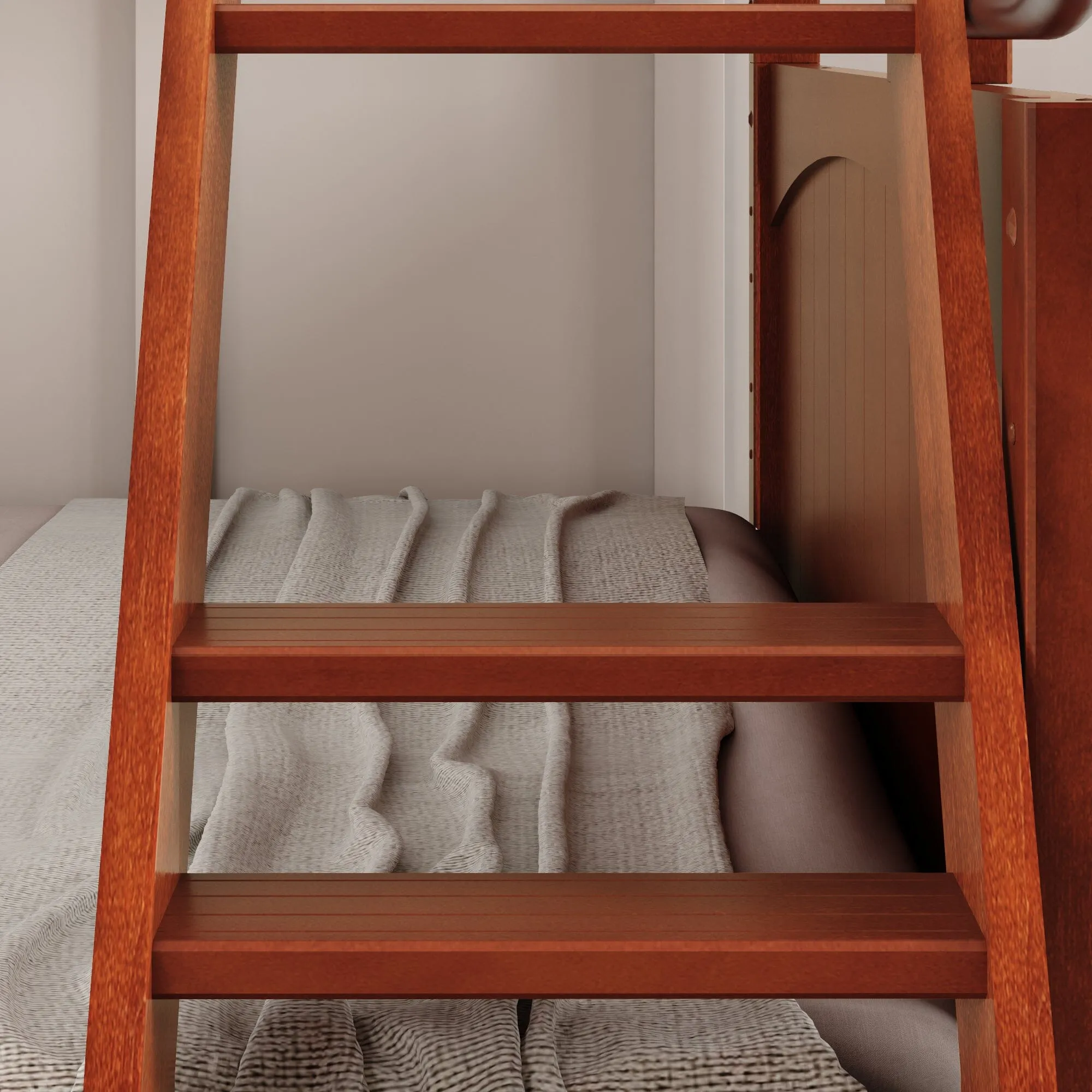 Twin over Full Medium Bunk Bed with Slide and Ladder