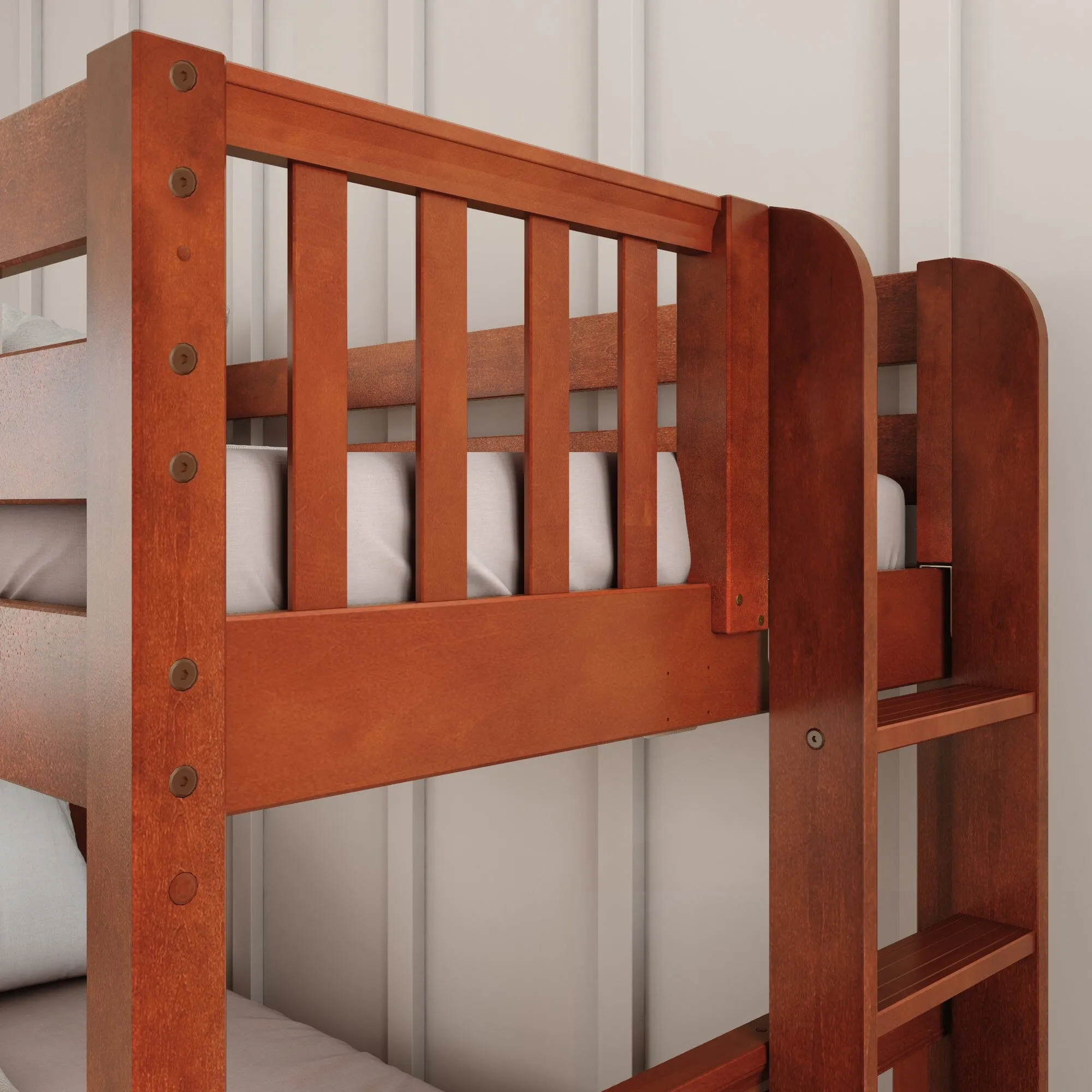 Twin over Full Medium Bunk Bed with Slide and Ladder