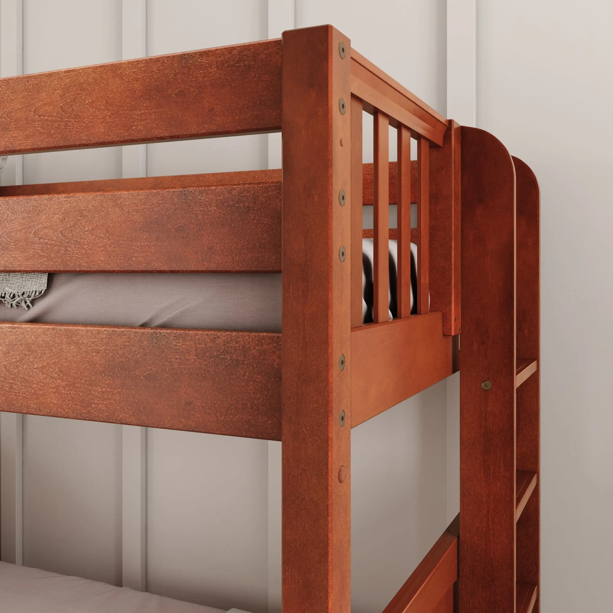 Twin over Full Medium Bunk Bed with Slide and Ladder