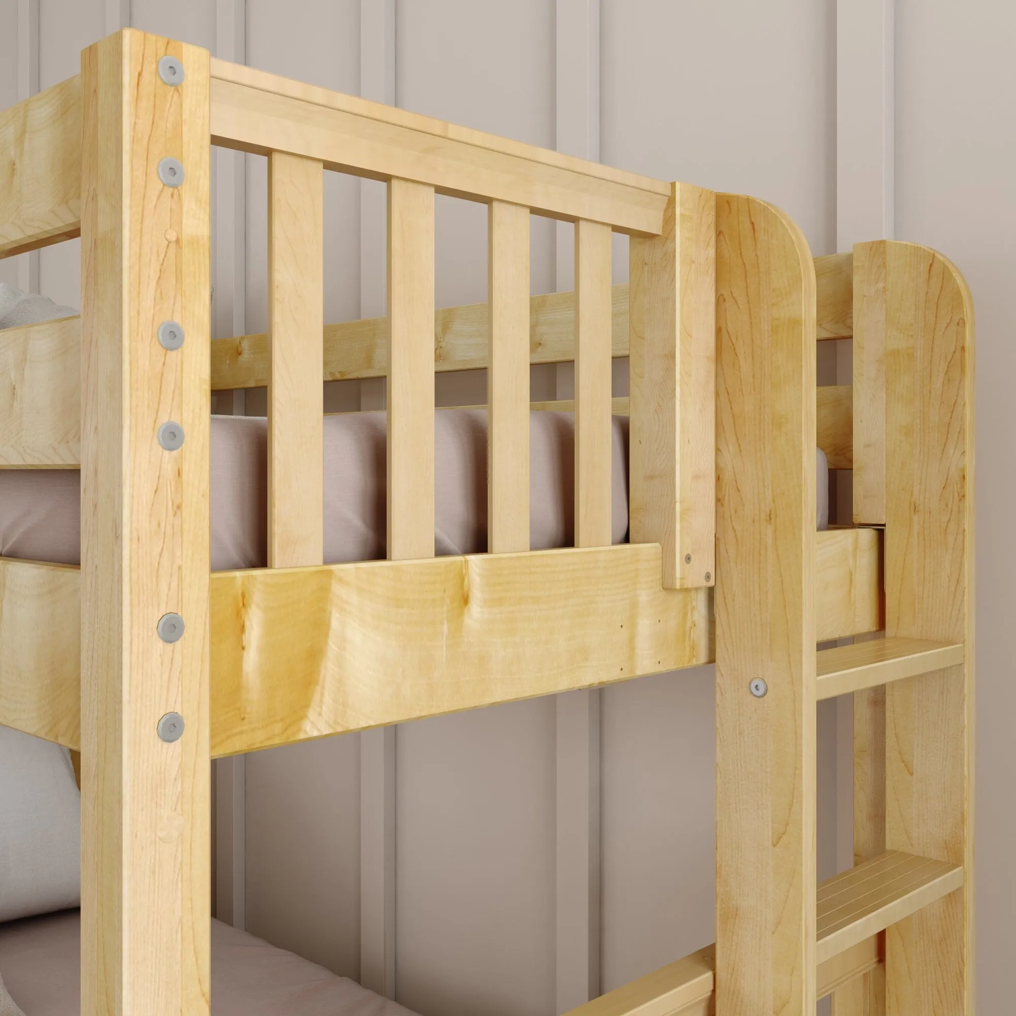 Twin over Full Medium Bunk Bed with Slide and Ladder