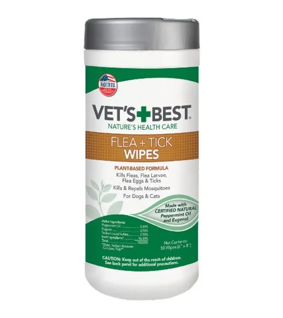 Vet's Best Flea   Tick Dog Wipes